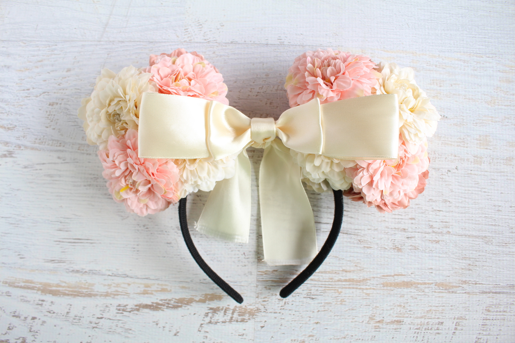 floral mickey ears pink