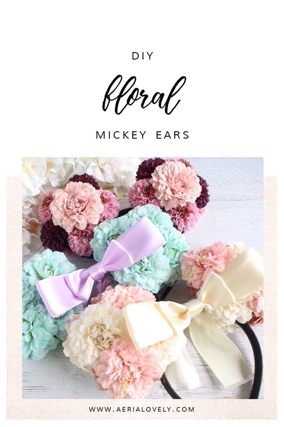 diy floral mickey ears