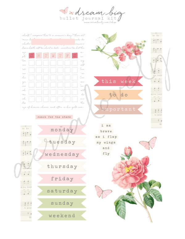 Dream Big Bullet Journal Printable - Image 3
