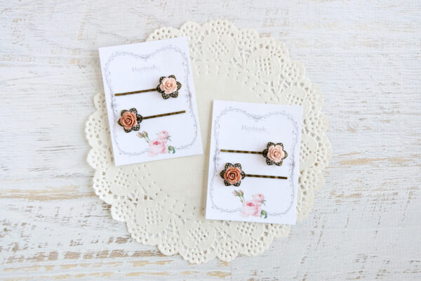 Vintage Floral Paperclips: Mauve + Pink