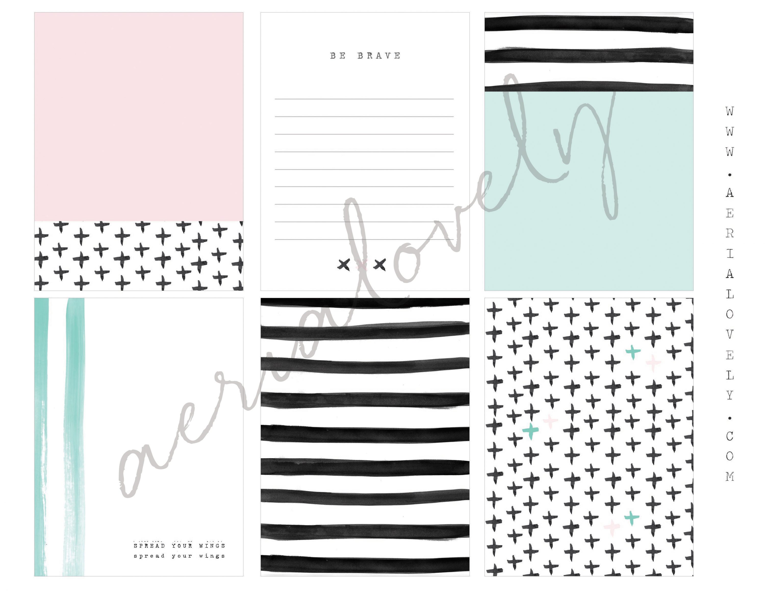 Be Brave Journaling Cards Aerialovely