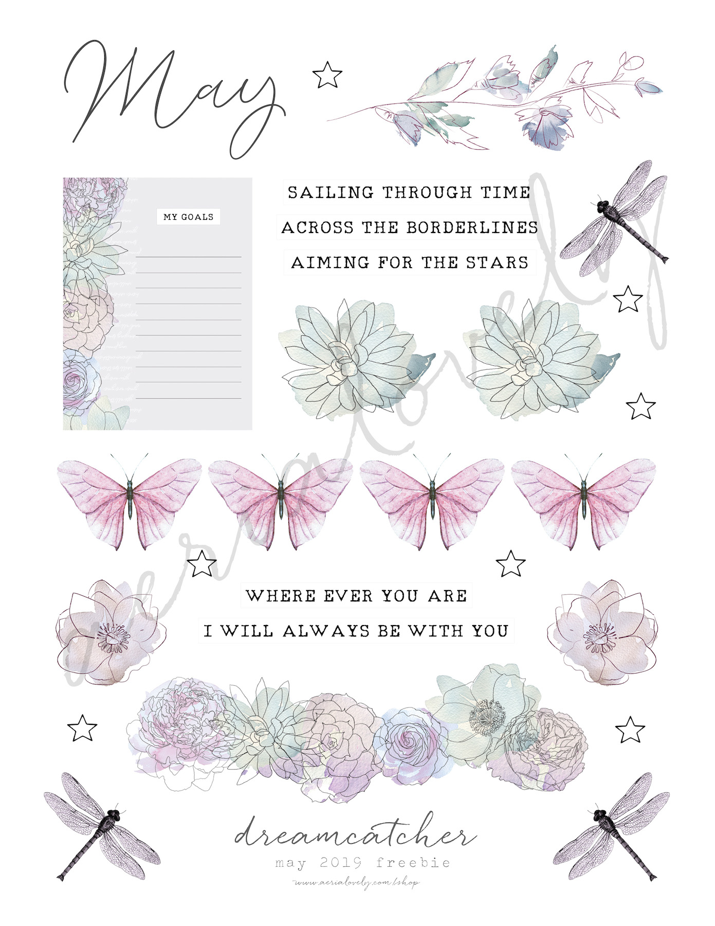 Dreamcatcher Bullet Journal Printable ⋆ aerialovely