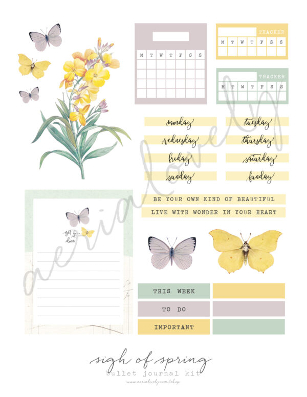 Sigh of Spring Bullet Journal Printable - Image 2