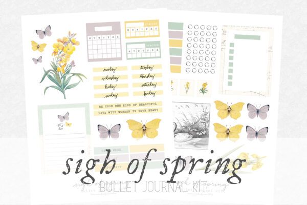 Sigh of Spring Bullet Journal Printable