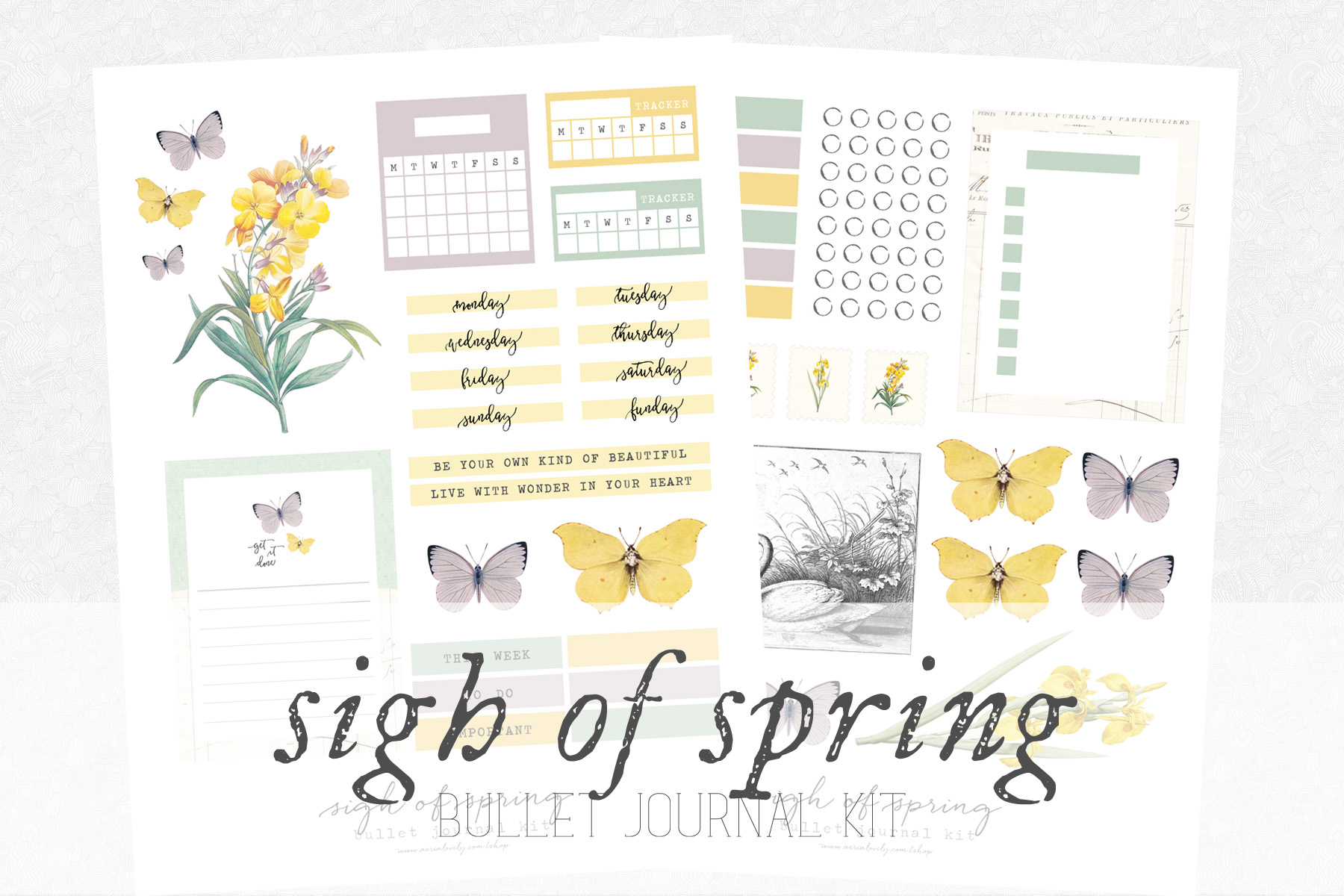 Sigh of Spring Bullet Journal Printable ⋆ aerialovely