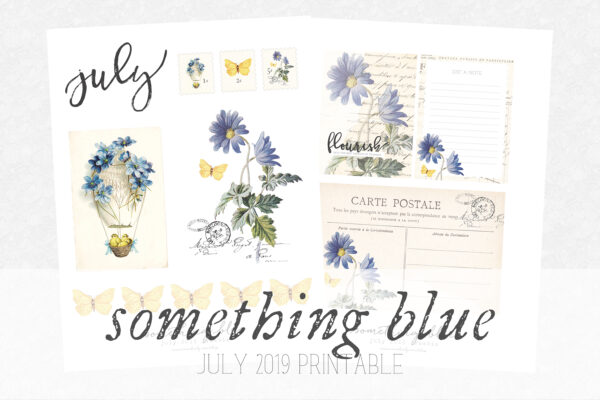Something Blue Journaling Printable