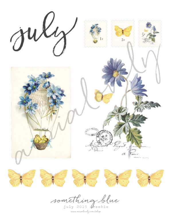 Something Blue Journaling Printable - Image 2