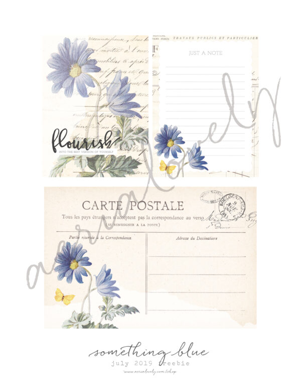 Something Blue Journaling Printable - Image 3