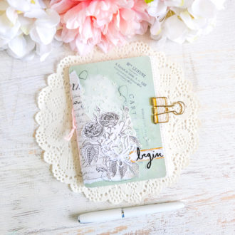 a postcard art journal