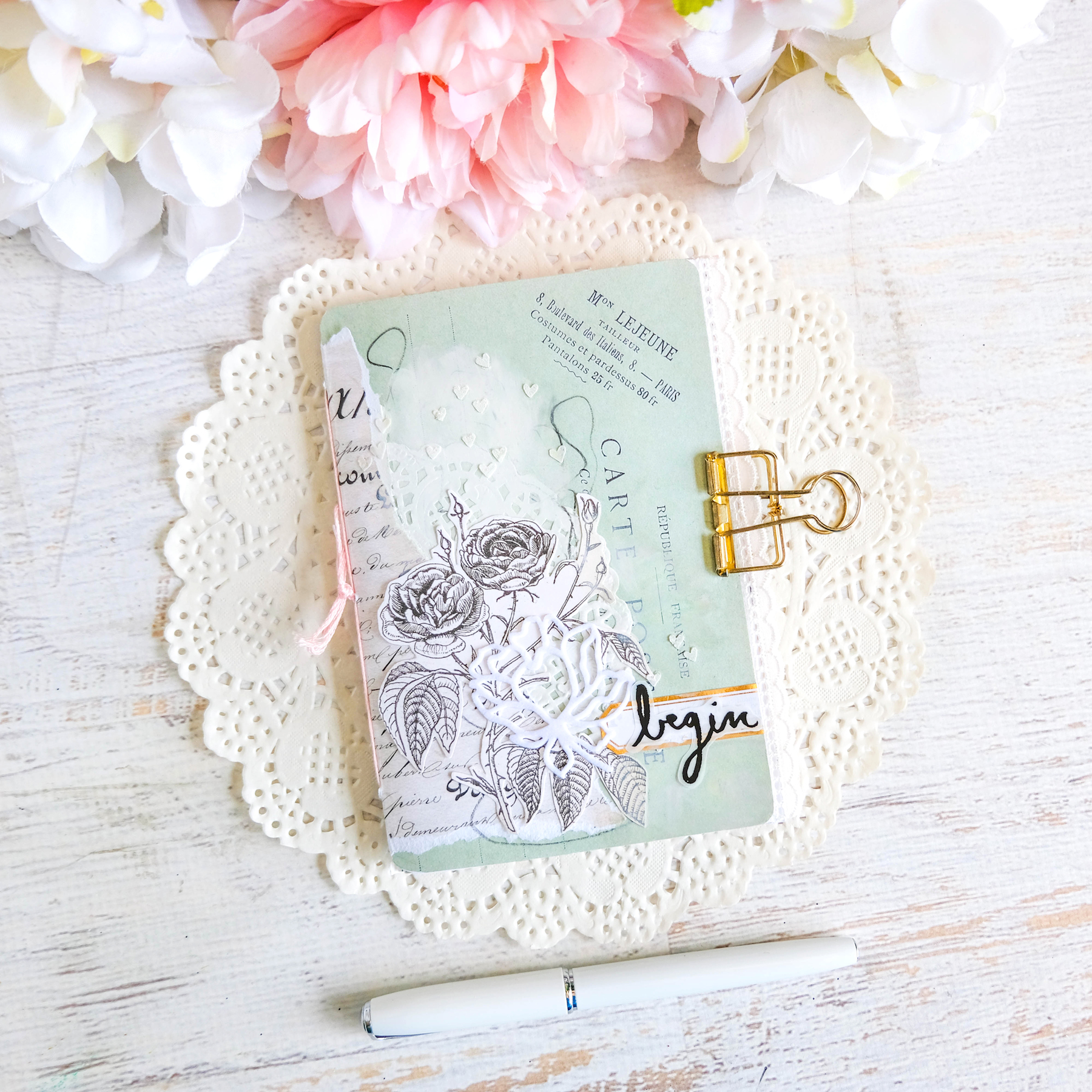 a postcard art journal