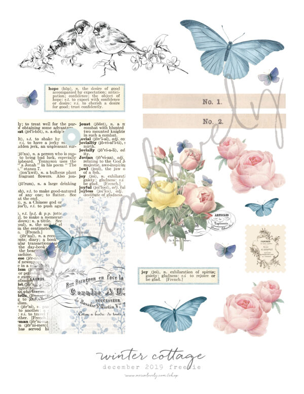 Winter Cottage Journaling Printable - Image 2