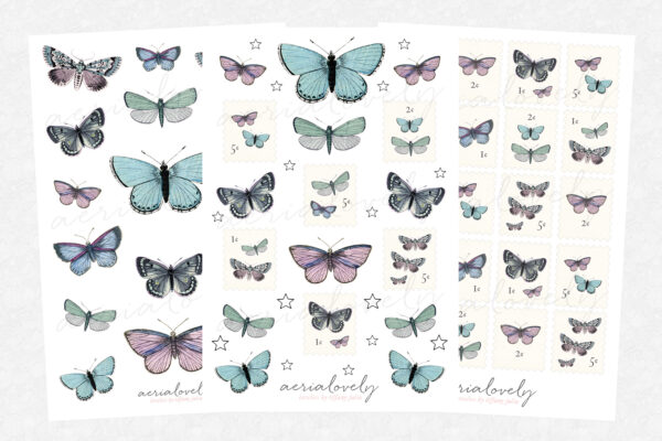 Dark Flutter Printable Sticker Bundle