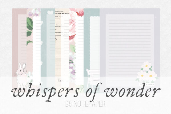 Whispers of Wonder B6 Notepaper
