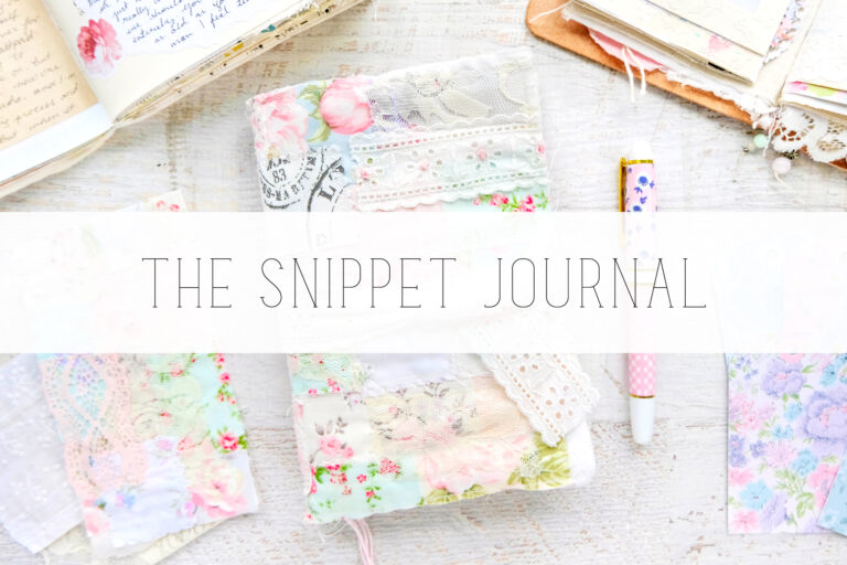 the snippet journal textile journaling class