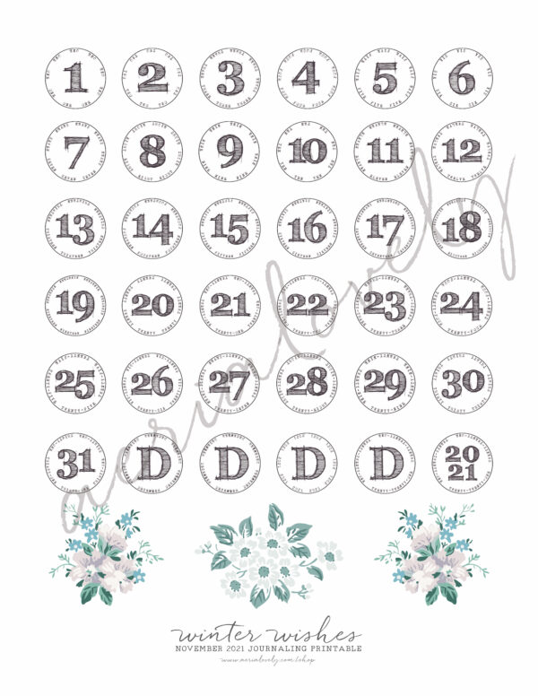 Winter Wishes Journaling Printable - Image 6