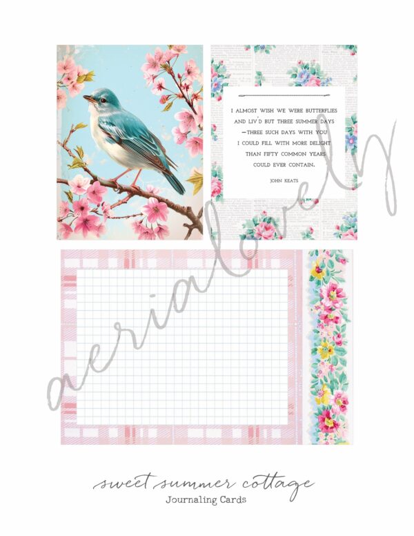 Sweet Summer Cottage Journaling Cards - Image 2