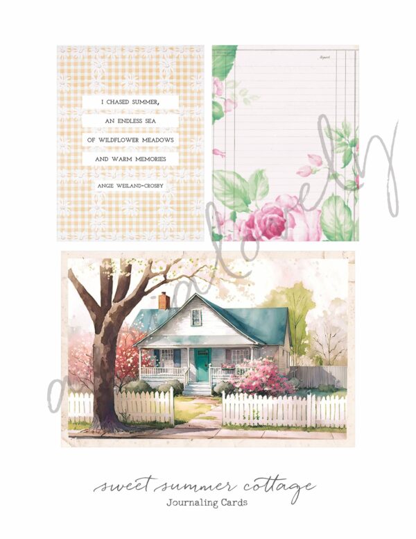 Sweet Summer Cottage Journaling Cards - Image 3