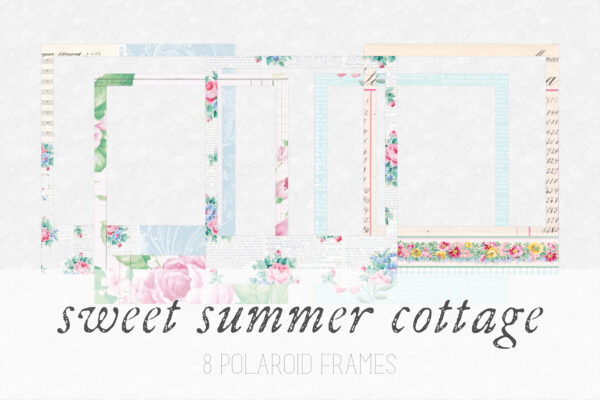 Sweet Summer Cottage Polaroid Frames