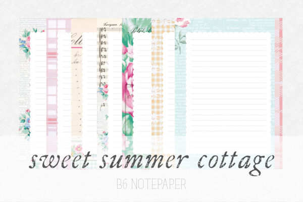 Sweet Summer Cottage B6 Notepaper