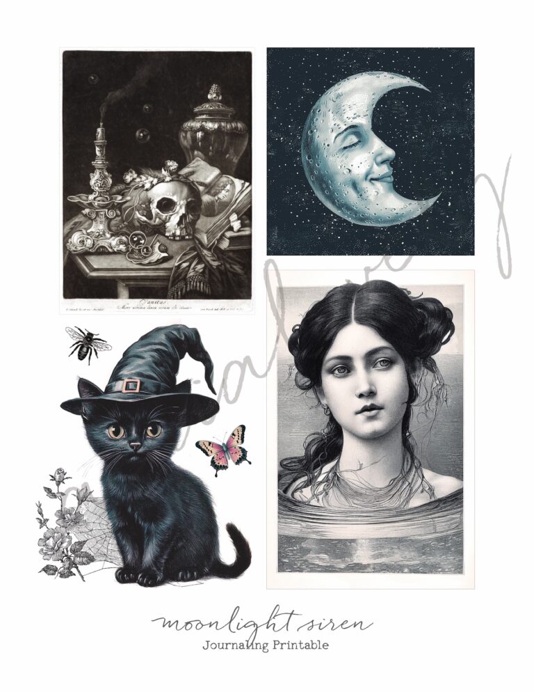 Moonlight Siren Journaling Printable Aerialovely