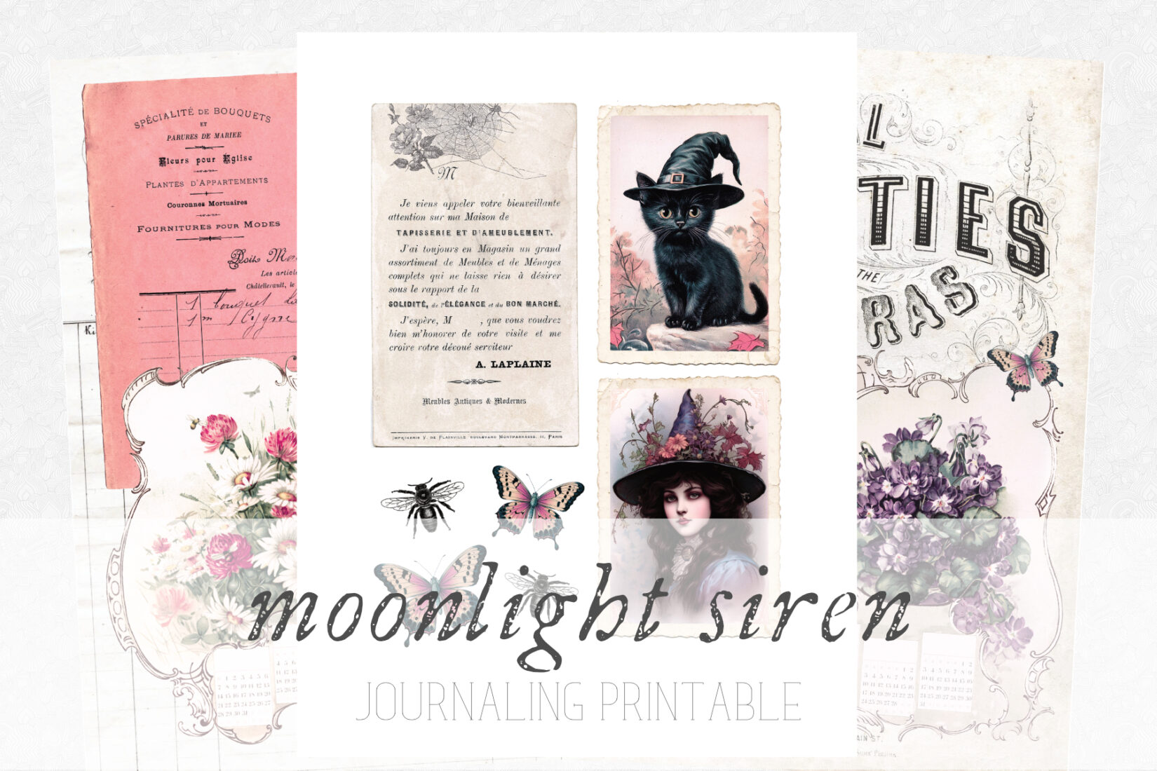 Moonlight Siren Journaling Printable Aerialovely