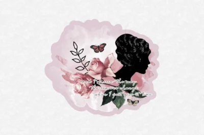 Harvest Rose Silhouette Vinyl Sticker