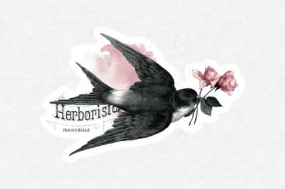 Harvest Rose Sparrow Vinyl Sticker