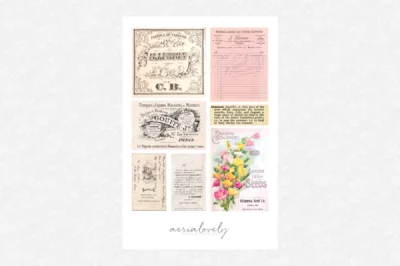 Sweet Summer Cottage Ephemera Sticker Sheet